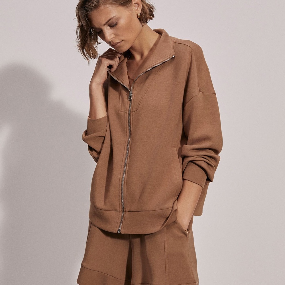 Varley Ralston Zip-Through Jacket - Golden Bronze - size Small
